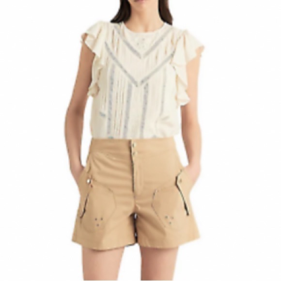 Ralph Lauren Pants - Ralph Lauren size 14 tan high rise cargo like twill shorts